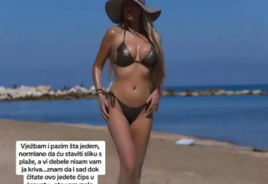"DEBELE, NISAM VAM JA KRIVA" Ava Karabatić izazvala buru na mrežama provokativnom porukom
