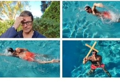 HIT NA TVITERU: Ambasador Srbije plivao za časni krst u bazenu rezidencije