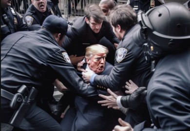 Vještačka inteligencija napravila realne fotografije Trampovog hapšenja (FOTO)