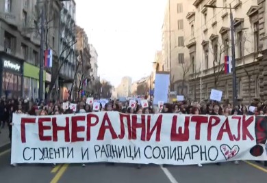 "SVE MORA STATI" U Srbiji počeo generalni štrajk