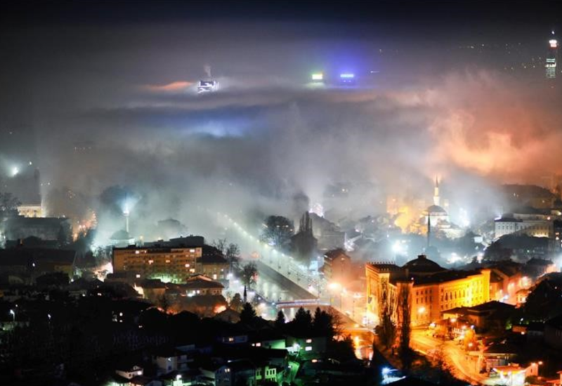 Zabilježeno i večeras: Sarajevo treći grad u svijetu po zagađenosti vazduha