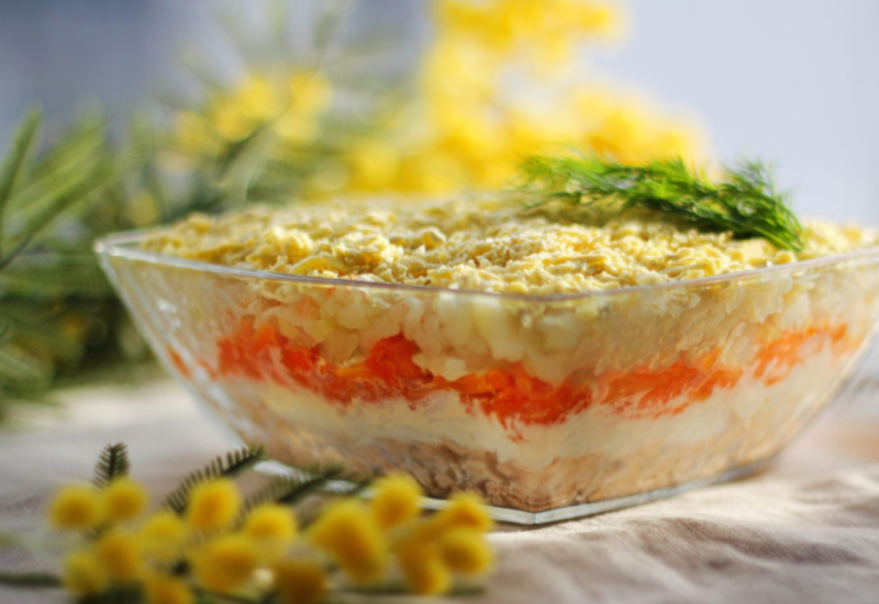 Posna mimoza salata - cvijet svakog stola punog posnih đakonija
