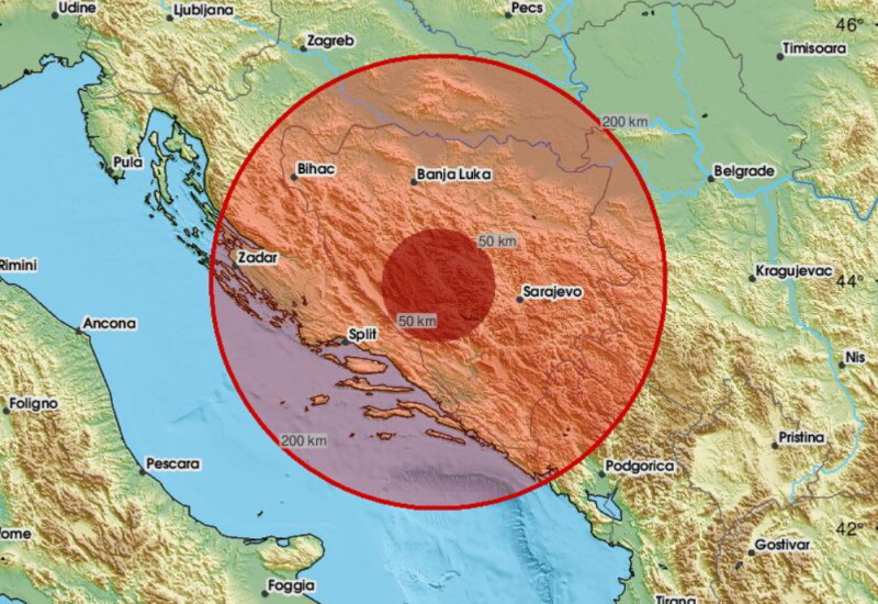 Zemljotres u BiH, treslo se kod Bugojna