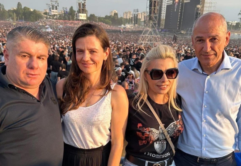Bura u Sloveniji, Janša s Bujanecom na koncertu Thompsona (FOTO)
