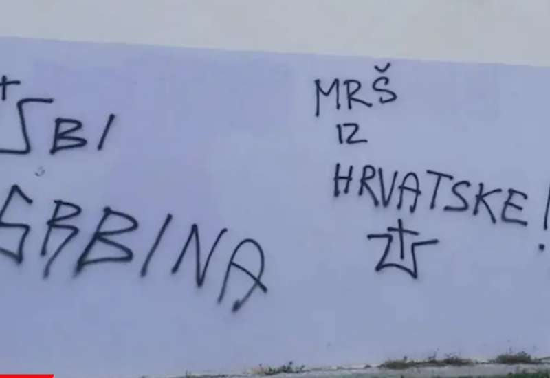 U Splitu osvanuli grafiti "Ubij Srbina" i "Mrš iz Hrvatske"