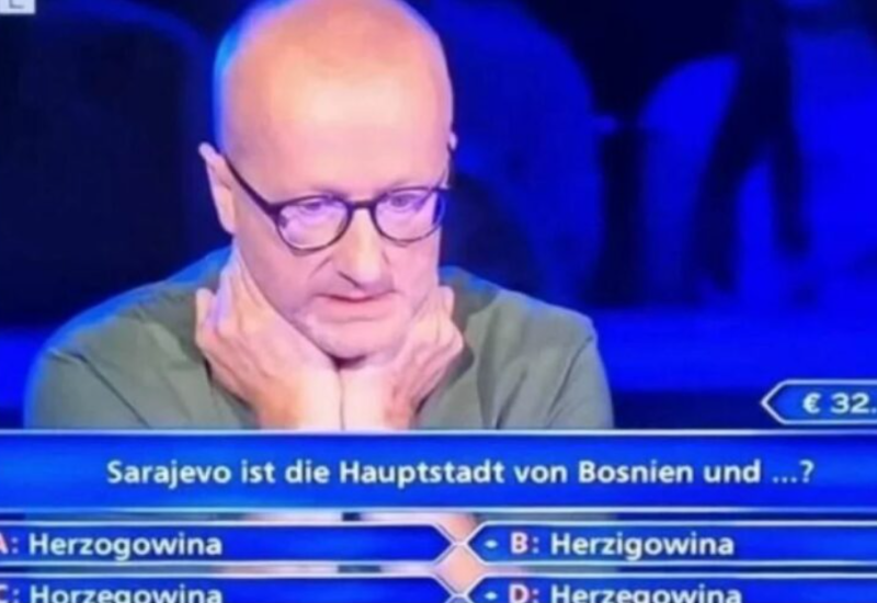 Takmičar u njemačkom “Milioneru” nije znao naziv BiH