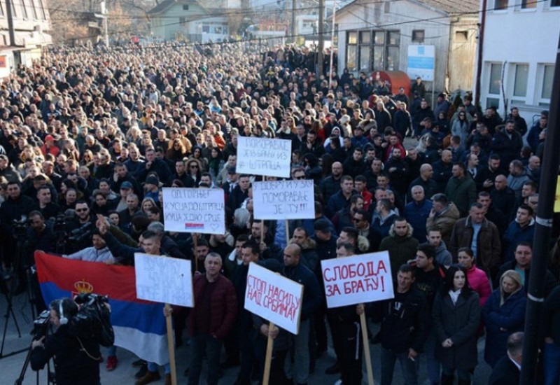Završen protest u Štrpcu zbog ranjavanja srpske djece: "Naša sloga najače sredstvo"