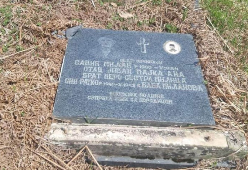 Na pravoslavnom groblju u Kovačićima srušeno osam spomenika