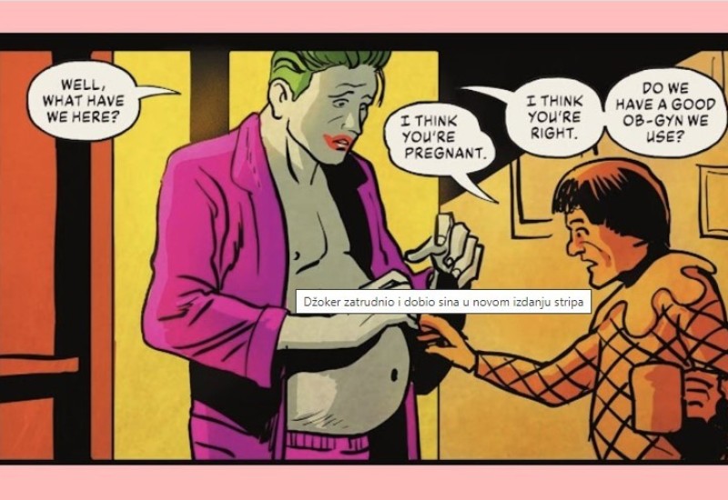 Džoker zatrudnio i dobio sina u novom izdanju stripa