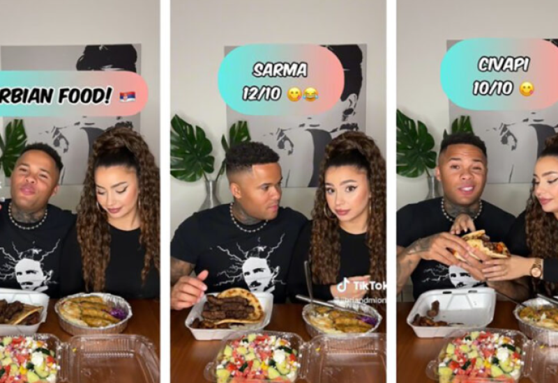 Američki TikTok par odlijepio za srpskom hranom, jednom jelu dali ocjenu 12 od 10