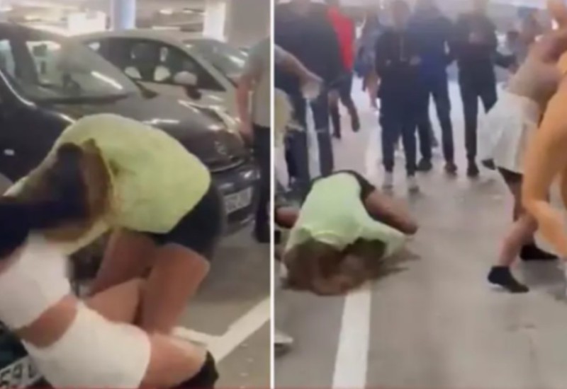 Brutalan obračun! Tuča djevojaka u parking garaži, klinci snimaju i navijaju VIDEO