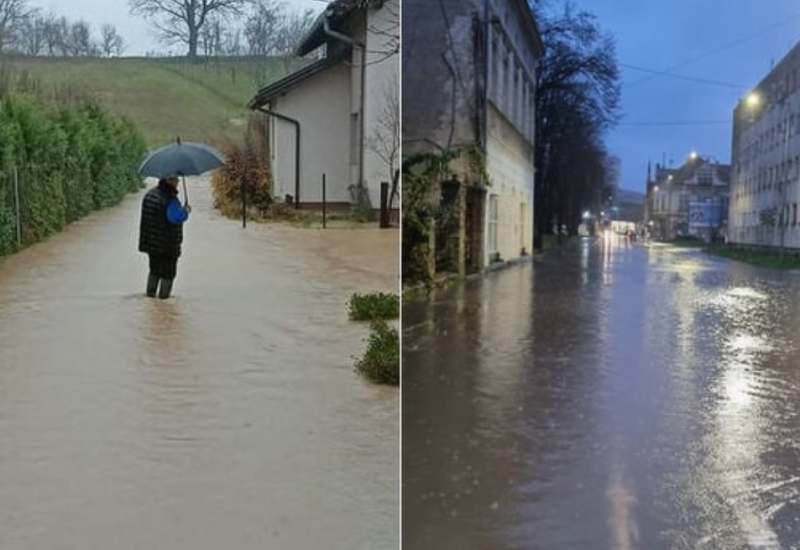 Poplavljene kuće u Kostajnici, voda i do jedan metar