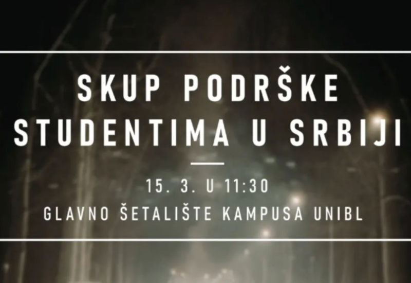 Banjalučki studenti zakazali novi skup podrške: U subotu staju uz kolege u Srbiji