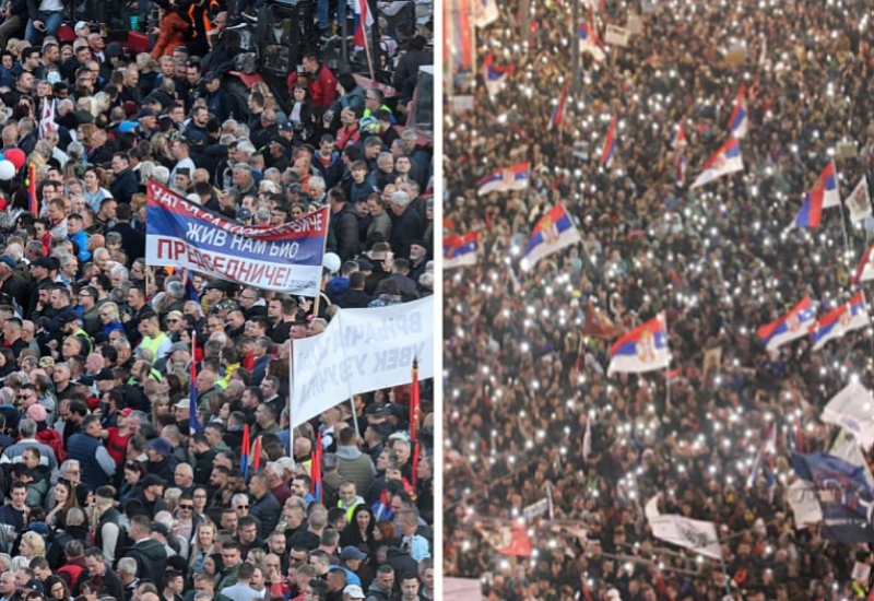 Arhiv javnih skupova: Vučićevom protestu prisustvovalo 55.000 osoba, studenti u martu okupili 325.000
