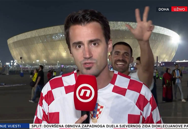 Navijači Argentine provocirali hrvatskog reportera: Dizali tri prsta, okačili mu zastavu oko vrata