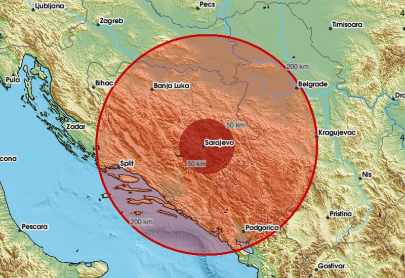 Tri zemljotresa pogodila BiH, podrhtavanje tla osjetilo se u više gradova
