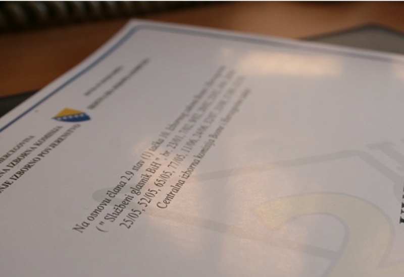 CIK dostavio uvjerenje o dodjeli mandata članovima organa vlasti