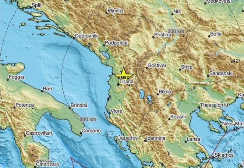 Jak zemljotres kod Tirane