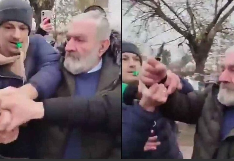 Nožem krenuo na studente u Novom Sadu (VIDEO)