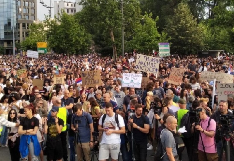 Završen sedmi protest “Srbija protiv nasilja”