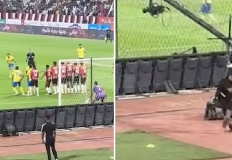 Ronaldo u centru pažnje, pogodio kamermana u glavu (VIDEO)