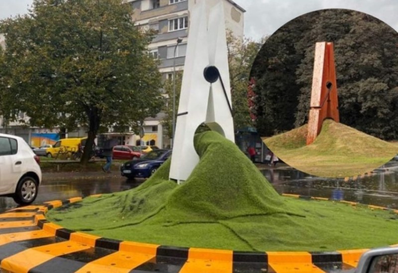Umjesto trave postavljen zeleni tepih: Banjalučka štipaljka izgledom daleko od originala
