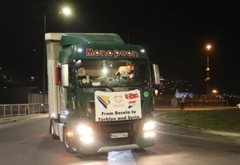 Pomoć za žrtve: Konvoj od 54 šlepera krenuo iz BiH prema Turskoj