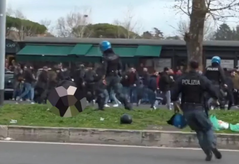 Navijaču spale gaće, policija ga umlatila po glavi - VIDEO