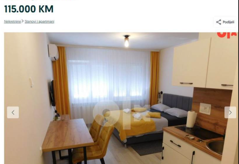 Oglas izazvao kritike: Za stan od 19 kvadrata u Banjaluci traži se 115.000 maraka