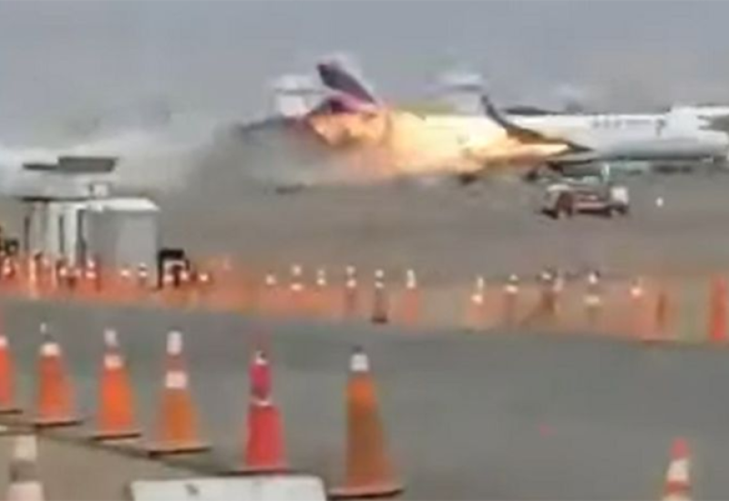 Avion naletio na kamion, stradala dvojica vatrogasaca (VIDEO)