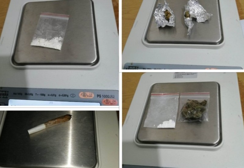 Oduzeti kokain, marihuana, džoint i novac