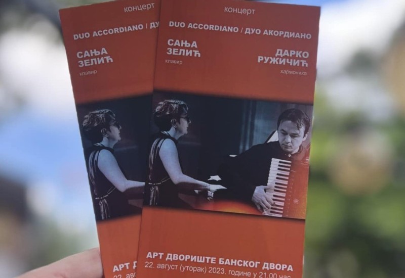 Koncert sastava Duo Accordiano/Duo Akordiano u Art dvorištu Banskog dvora