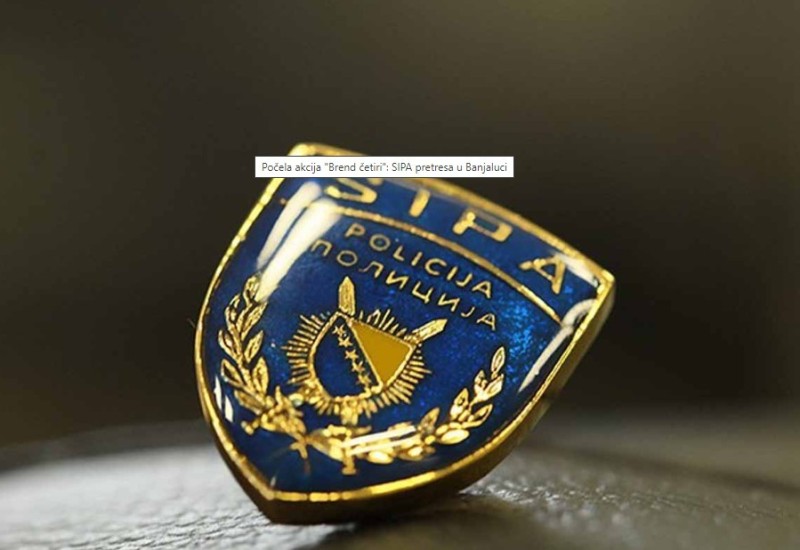 Akcija "Brend četiri": SIPA pretresa u Banjaluci