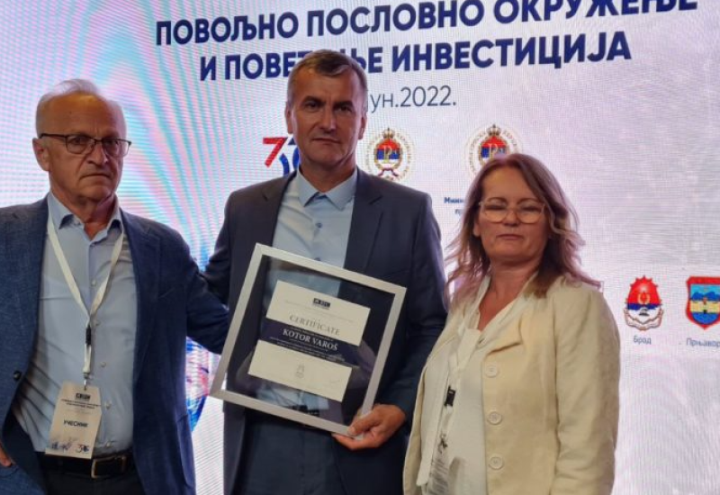 KOTOR VAROŠ: Dobitnik BFC sertifikata za povoljno poslovno okruženje