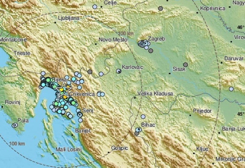 Područje Rijeke pogodio yemljotres, osjetio se i u BiH