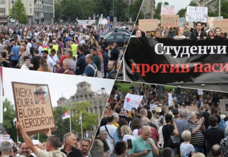 Osmi protest “Srbija protiv nasilja” u Beogradu: Šetnje u još devet gradova VIDEO