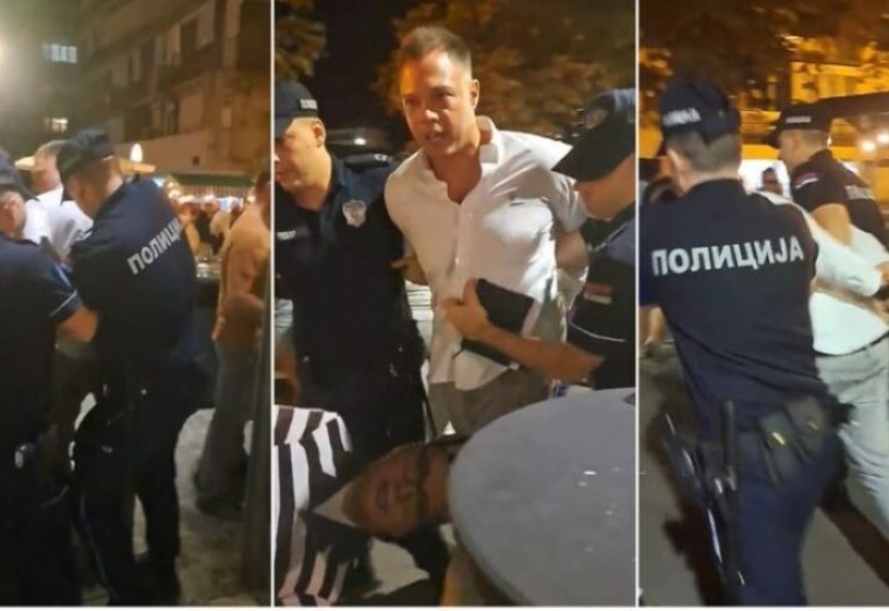 Priveden Petar Đurić na Vračaru zbog "lutke Vučića u zatvorskoj uniformi", objavljeni snimci (VIDEO)
