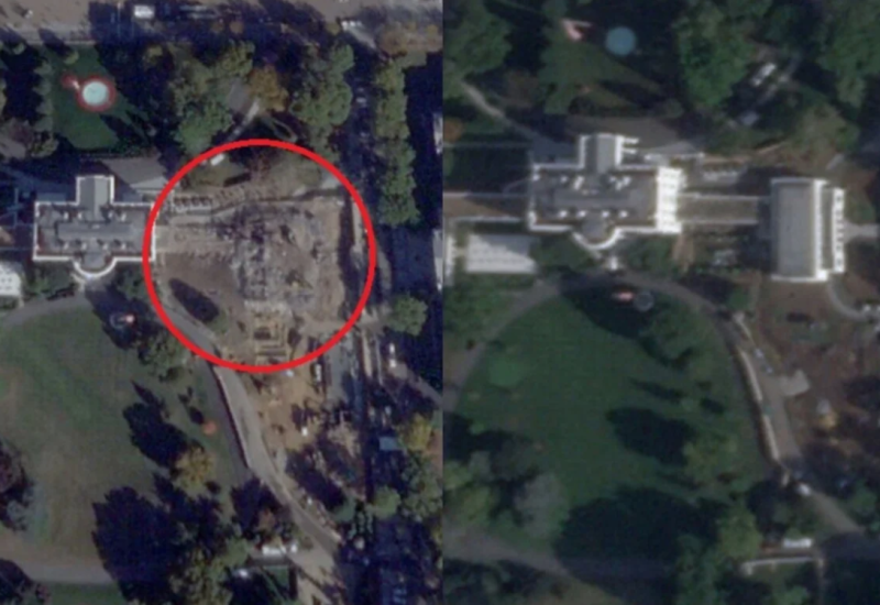 Istočno krilo Bijele kuće sravnjeno sa zemljom: Istorijska zgrada ustupa mjesto "Trumpovoj plesnoj sali"