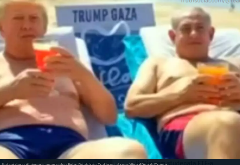 Tramp objavio bizaran video o tome kako zamišlja budućnost Gaze, morate da ga vidite