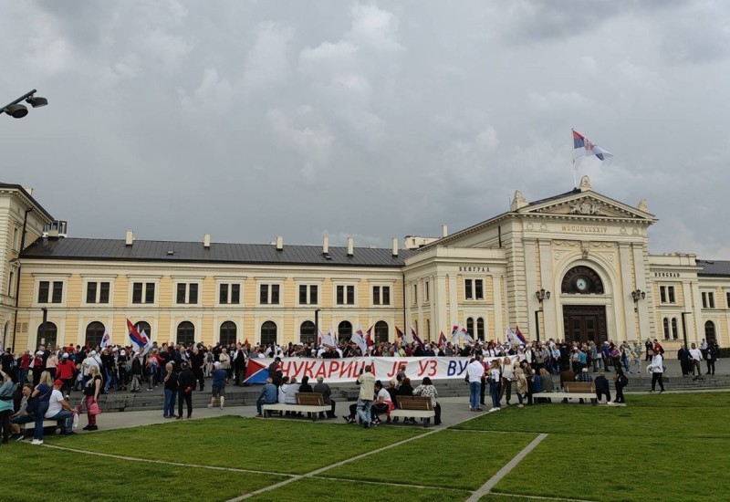 Veliki broj građana ide ka Beogradu (VIDEO)