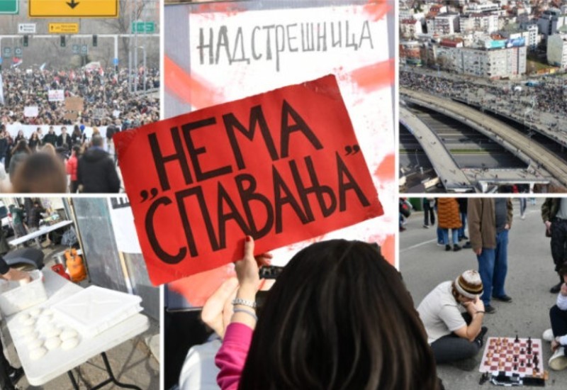 Studenti u 24-časovnoj blokadi Autokomande, uz njih traktori i bajkeri, protesti podrške širom srpske dijaspore