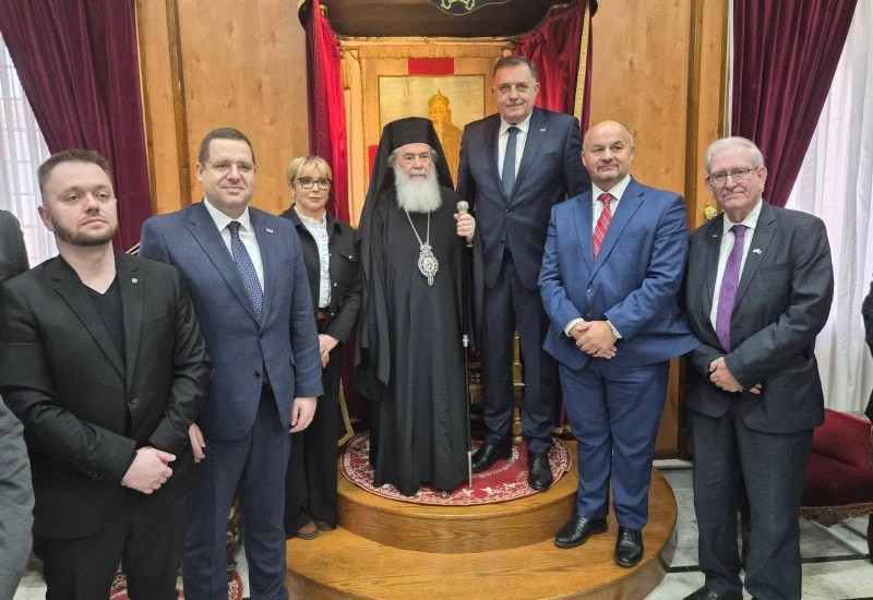 Dodik posjetio crkvu Svetog Groba i sastao se sa patrijarhom jerusalimskim Teofilom Trećim (VIDEO)