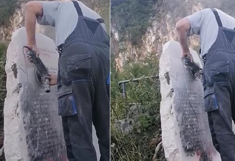 Sanirana šteta nakon vandalskog čina na Kazanima, spomenik morao biti prebrušen
