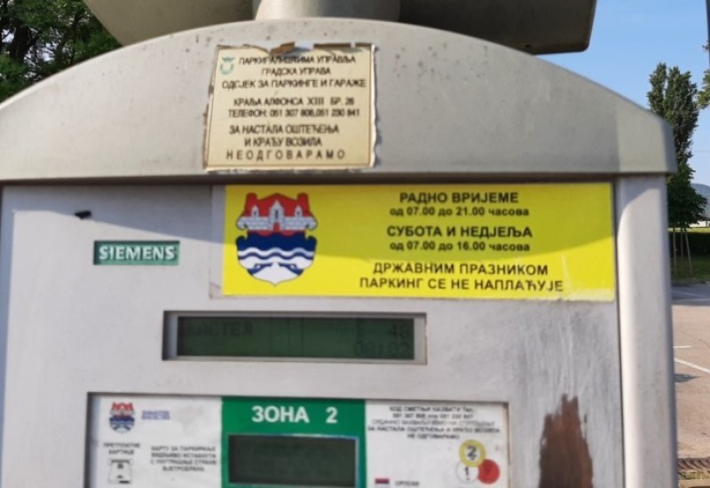 U centru Banjaluke plaćanje parkinga samo SMS-om